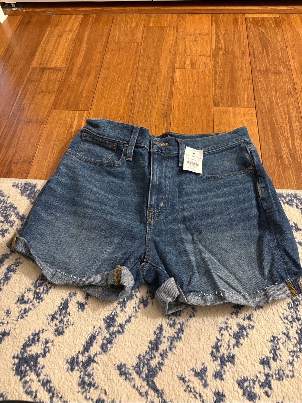 NEW WITH TAGS!! J. Crew Classic Rolled Hem Denim Shorts - Blue